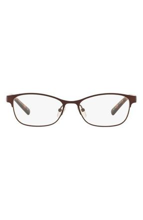A|X Armani Exchange 53mm Oval Optical Glasses in Matte Brown at Nordstrom