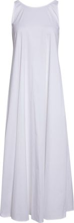 Max Mara Cotton Blend Stretch Poplin Sundress in Optical White at Nordstrom, Size 10
