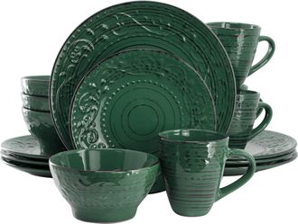 Elama Malibu 16-Piece Dinnerware Set, Service for 4