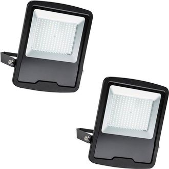 Loops 2 PACK Slim Outdoor IP65 Floodlight - 150W Daylight White LED - High Output