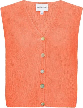 Americandreams Telma Vest - Dames - Vesten - Oranje - M - Wol - Truien & Vesten