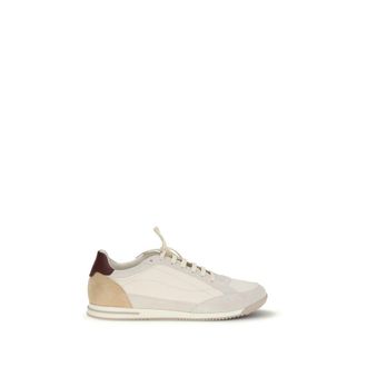 Brunello Cucinelli Beige Calf Leather Bos Taurus Mens Sneakers