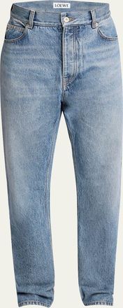 Loewe Mens Jeans with Leather Patch