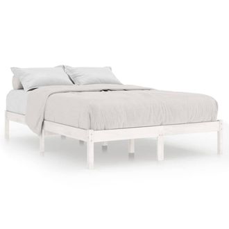Berkfield Home Bed Frame White Solid Wood Pine 140x200 cm