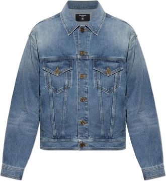 Balmain Denim Jacket - Heren - Spijkerjassen - Blauw - S - Denim - Jassen
