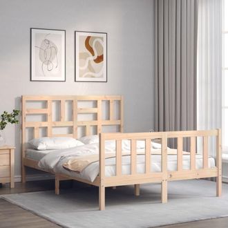 vidaXL Vidaxl - Estructura De Cama Sin Colch&oacute;n Madera De Pino Blanca 140x200 Cm