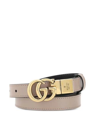 Gucci reversible logo-plaque belt - women - Leather - 65 - Neutrals