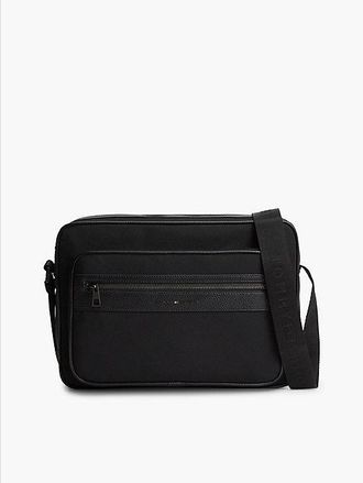 Tommy Hilfiger Logo Mixed Texture Crossbody Messenger Bag