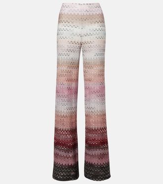 Missoni Pantaloni flared a vita alta con lamé