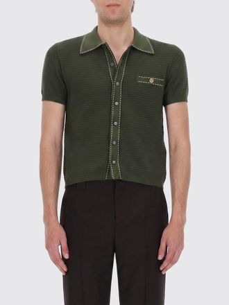 Versace Cardigan a polo in cotone