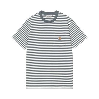 Carhartt Work in Progress Carhartt Wip, T-Shirts, male, Multicolor, Size: L Ezra Pocket T-Shirt
