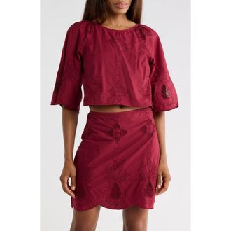 Ciebon Roxanne Crop Top in Red at Nordstrom Rack, Size Small
