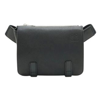 Loewe Pre-owned Belt Bags, female, Black, Size: ONE SIZE Pre-owned Anagram Leather Waist Bag