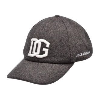 Dolce & Gabbana Caps, male, Gray, Size: 59 CM Wool Cotton Hat