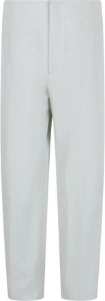 Ferragamo Mens Twill Chino Trousers In White