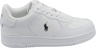Polo Ralph Lauren Master Court - Heren - Sneakers - Wit - 43 EU - Leer - Schoenen