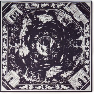 Mulberry Square Scarf - British Park in Deep Aubergine at Nordstrom