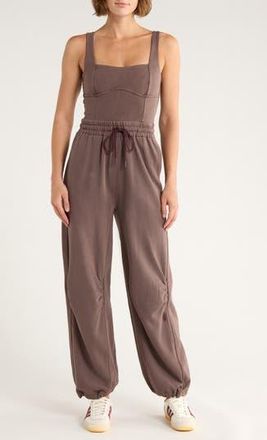 Free People FP Movement Inbound Stretch Cotton Jumpsuit in Dark Espresso at Nordstrom Rack, Size X-Small