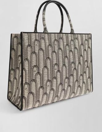 Furla patterned tote bag featuring top handles