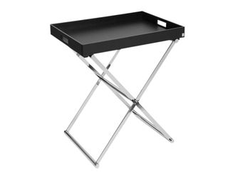 Schubiger M&ouml;bel Beistelltisch Klappbar mit Tablet xl Schwarz