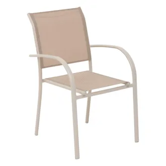 Hesperide Hesperide - Sill&oacute;n De Jard&iacute;n Apilable Piazza Lino Y Arcilla En Aluminio Tratado Con Epoxi - Hesp&eacute;ride