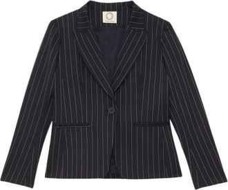 Ines De La Fressange Palmire Jas - Dames - Blazers - Blauw - M - Wol - Jassen