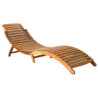vidaXL Vidaxl - Lettino Prendisole In Legno Massello Di Acacia Marrone