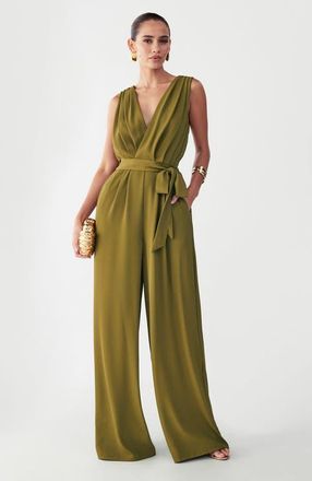 BWLDR Alina Jumpsuit in Olive Green at Nordstrom, Size 10