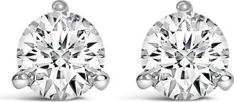 House of Brilliance 14K White Gold 2.0 Cttw 3-Prong Martini Set Lab Grown Diamond Solitaire Stud Earrings at Nordstrom