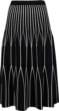 Elisabetta Franchi Gonna di Maglia - Dames - Midirokken - Zwart - M - Rokken