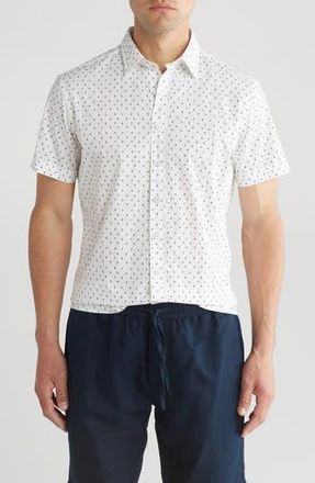 Rodd & Gunn Allenton Short Sleeve Woven Shirt in Snow at Nordstrom Rack, Size Xxx-Large