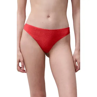 Chantelle Norah Tanga Thong in Poppy Red at Nordstrom, Size X-Small