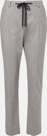 Eleventy Wool and cashmere tapered pants