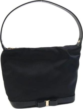 Ferragamo Pre-owned Shoulder Bags, female, Black, Size: ONE SIZE Pre-owned Handbag Pouch