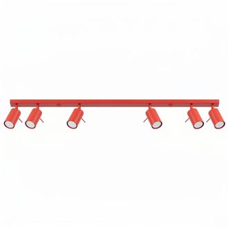 Sollux Lighting Plafone rojo acero alt. 16 cm