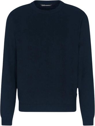 Emporio Armani Maglione Girocollo Tinta Unita - - Knitwear - Uomo - Blu - XL