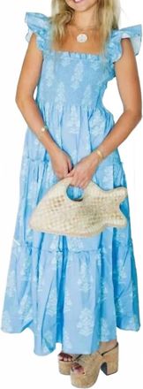Sail to Sable Flutter Sleeve Maxi Dress In Sail To Sable