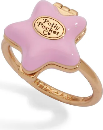 Alex and Ani Polly Pocket Locket Ring in Gold at Nordstrom, Size 7