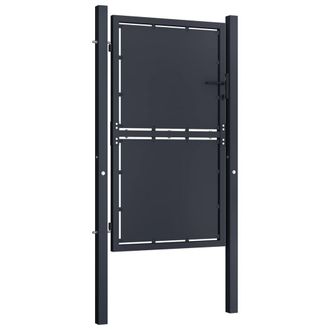 Berkfield Home Garden Gate Steel 100x150 cm Anthracite in Dark Grey