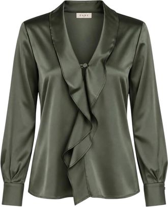 Marella Emmaggravi Blouse - Dames - Blouses - Groen - XL - Polyester - Overhemden
