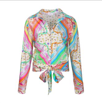 Mucho Gusto Ocean Patchwork Blouse In Multi