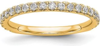 Diamond2Deal 14k Gold Lab Grown Diamond Wedding Band Ring 0.44Ct Clarity- VS Color- G-H