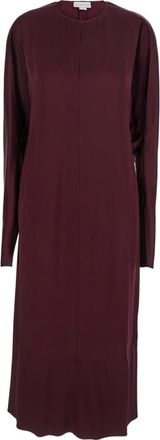 Stella McCartney Dark Brown Round Neck Midi Dress