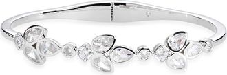 Nadri Sweetpea Cubic Zirconia Hinged Bangle Bracelet in Rhodium at Nordstrom Rack