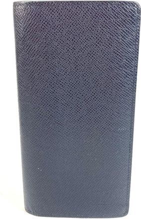 Louis Vuitton Blue Ocean Taiga Leather Leather Long Wallet (Bi-Fold) (Pre-Owned)