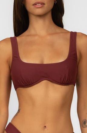 Montce Swim Kaia Sport Bikini Top in Maroon at Nordstrom Rack, Size Large