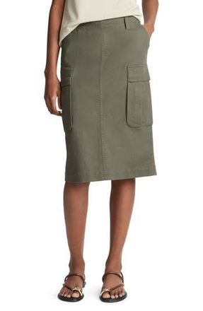Vince Stretch Cotton Utility Cargo Skirt in Night Pine at Nordstrom Rack, Size 0