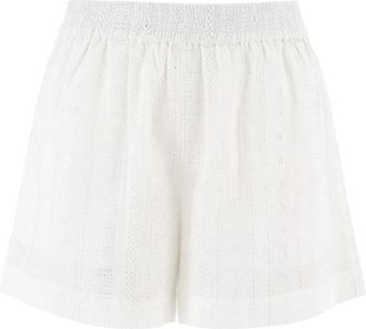 MC2 Saint Barth Meave Pull Up Shorts - Dames - Korte Broeken - Wit - S - Katoen - Korte Broeken
