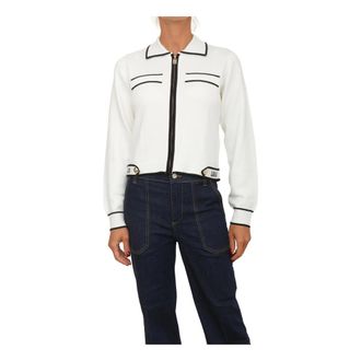 Liu Jo Light Jackets, female, White, Size: XS Cardigan with zip