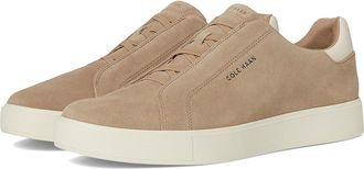 Cole Haan Grandpro Luxe Slip-On Sneakers Mens Shoes Birchbeige Suede/Ivory : 10 W - Wide